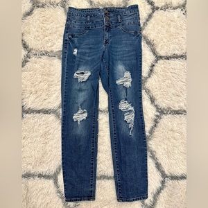 Refuge High Rise, Skinny Distressed Jeans